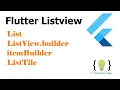 Flutter Tutorial For Beginners List ListTile ListView Builder ItemBuilder in Flutter