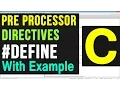 define Pre Processor Directive in C Programming Language Tutorial