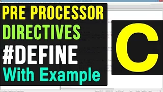 define Pre Processor Directive in C Programming Language Tutorial