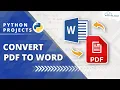 Convert PDF to Word Word to PDF using Python Python Project