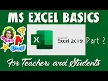 MS EXCEL BASICS PART 2 Cams Classroom Cafe