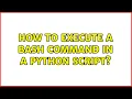 Unix Linux How to execute a bash command in a python script 6 Solutions