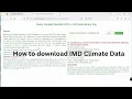 How to Download IMD Gridded Climate Data