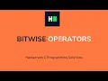 Bitwise Operator C Programming Hacker rank Solution