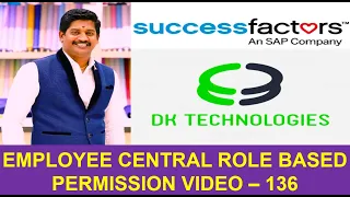136 How to configure Security Role-Based Permissions RBP Success Factors DK TECHNOLOGIES
