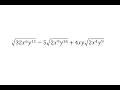 Add and Subtract Square Root Expressions with Variables Adv