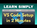 How to Setup Visual Studio Code for Web Development HTML Series Part - I HTML CSS JavaScript