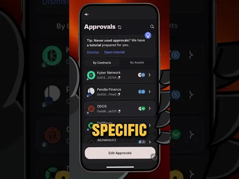 How to revoke Approvals in HOT Wallet