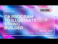 C Program to illustrate string builder Efficient String Manipulation in C