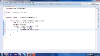 How to print duplicate values without using collection-Java