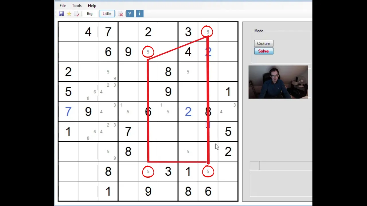 Advanced Sudoku:  X-Wing Into Skyscraper