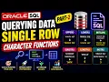 Querying data Single Row Character Functions Oracle SQL Part 2
