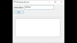 My dictionary app with Python GUI PyQt5