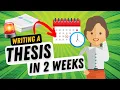 How to Write a Thesis in 2 Weeks A 7-Step Emergency Plan