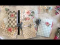 Covered composition notebooks with My Minds Eye Gingham Gardens collection