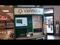 How to Use a COINSTAR Kiosk to Redeem Loose COINS Change Into Gift Card CASH Store Credit Coin Star