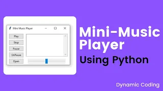 Mini Music Player using Python Tkinter Pygame Python GUI Project