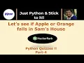 Hacker Rank Python Quiz Part-4 PyCSR Learn Python Online with Pankaj Soni
