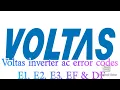 Split AC Error codes Voltas inverter ac error codes E1 E2 E3 EF DF fully4world