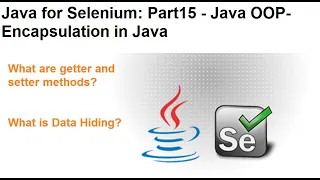 Java for Selenium Part15 What is Encapsulation In Java