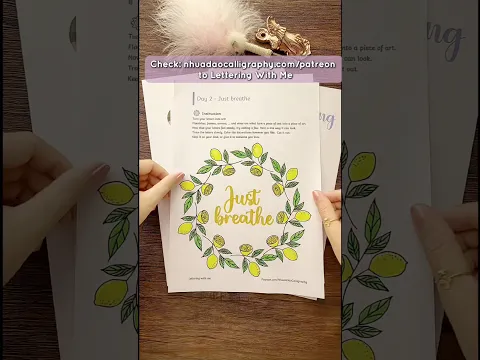 Just Breathe | Lettering with me on Patreon #shorts
