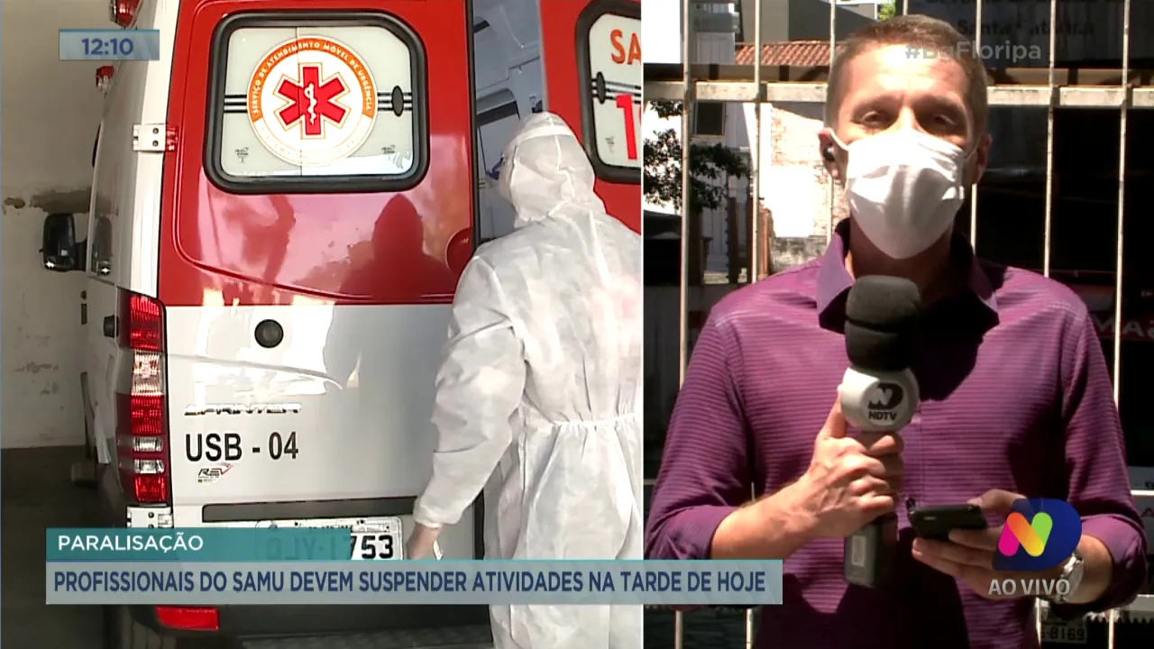 Profissionais do SAMU devem suspender atividades na tarde desta segunda