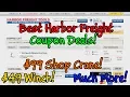 How To Get Amazing Harbor Freight Coupon Deals - 99 Shop Crane 49 Winch Many More