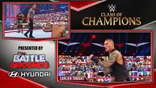 مباراة راندي اورتن و كيث لي وتدخل من درو ماكنتاير في عرض الرو اليوم 8 9 2020 