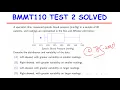 BMMT110 TEST 2 2025 JULY INTAKE SOLVED