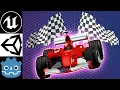 Game Engine Drag Racing Blueprints vs C vs GDScript - Which Will Win