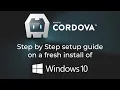 How to install Apache Cordova on a fresh Windows 10 installation