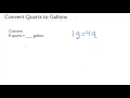 Convert Quarts to Gallons