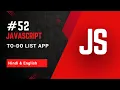 To Do List App in JavaScript JavaScript Project for Beginners