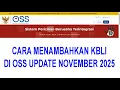 Lagu Cara Menambahkan KBLI di OSS Update November 2025