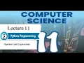 Lecture 11 Python Operators and Expressions CS Class 11 PCTB 2025 2026