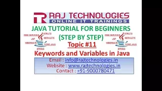 Java tutorial for Beginners 11 Keywords and Variables in Java Raj Technologies