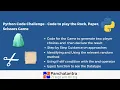 Code Challenge - Python code to play the Game Rock Paper Scissors