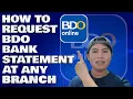 How To Request BDO Bank Statement of Account at Any Branch 2026 Guide