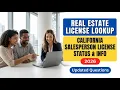 California Real Estate Salesperson License Lookup 2026 - DRE Verification Guide
