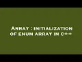 Array initialization of enum array in c