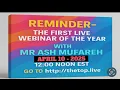 REMINDER LIVE WEBINAR 12 00 NOON - EDT