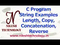 C Program String Part2 - Length Concatenation Copy Reverse