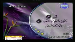 سورة المرسلات كاملة بصوت عبد الله طه سربل 