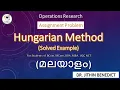 Assignment Problem 1 - Hungarian method