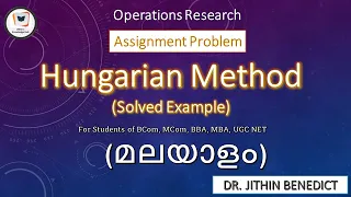 Assignment Problem 1 - Hungarian method
