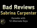 Download Lagu Sabrina Carpenter - Bad Reviews Karaoke Instrumental Lower Higher Male \u0026 Orginal Key
