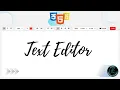 Build a Powerful Text Editor Using HTML CSS JavaScript Rich Text Editor Full Tutorial