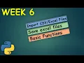 Week 6 Introduction to PYTHON for Beginners Learn Data Science MiTutorials