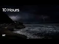 Download Lagu Lightning Ocean Thunderstorm | Stormy Weather Ocean Waves, Rolling Thunder \u0026 Rain Sounds for Sleep