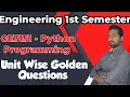 GE3151 Problem Solving and Python programming Unit Wise Important Questions 2024